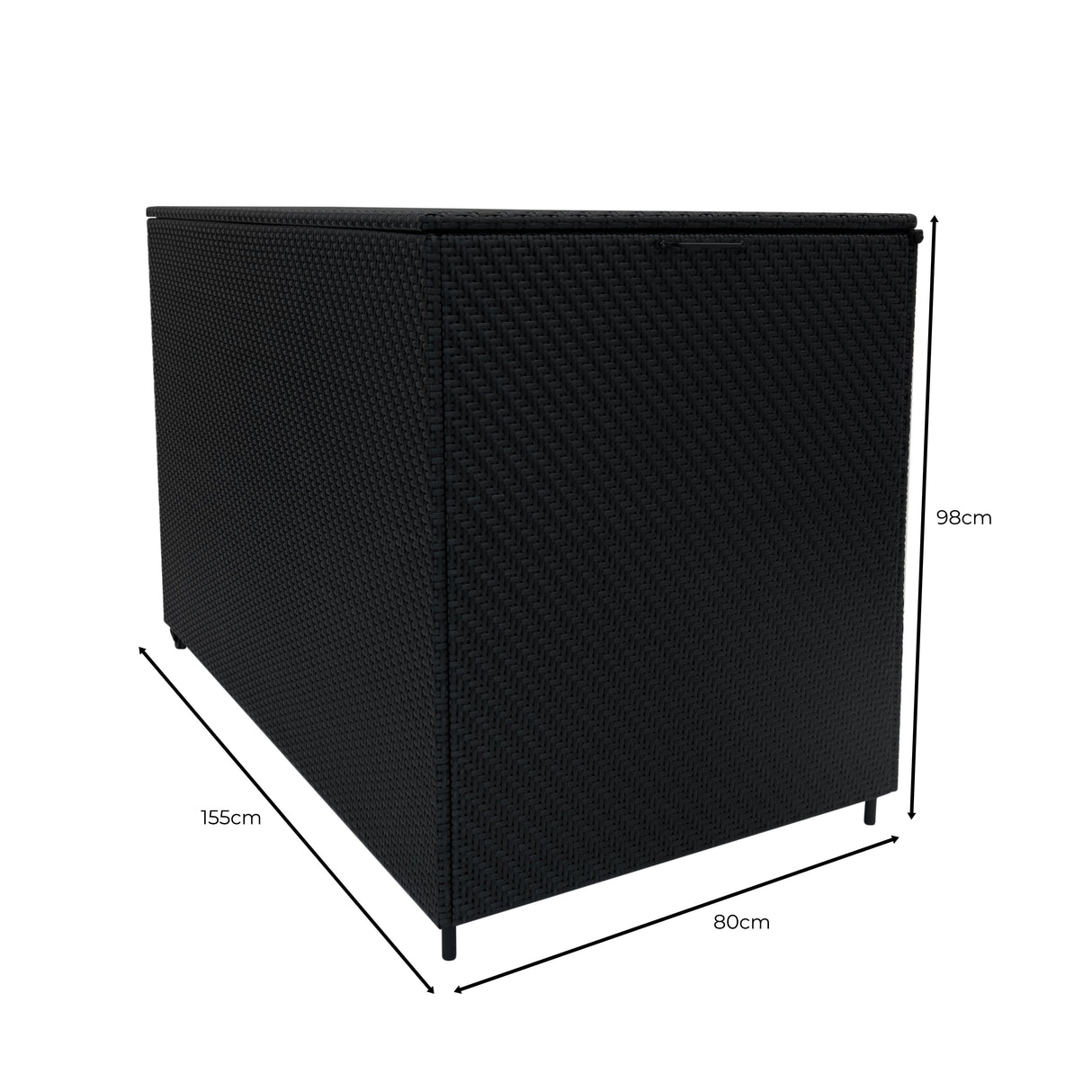 Rattan Storage Box 996L - Black - Used - Very Good