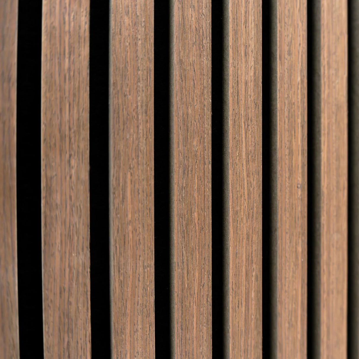 Acoustic Slat Wall Panels x 2 - Dark Walnut - Like New