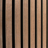 Acoustic Slat Wall Panels x 2 - Dark Walnut - Used - Acceptable