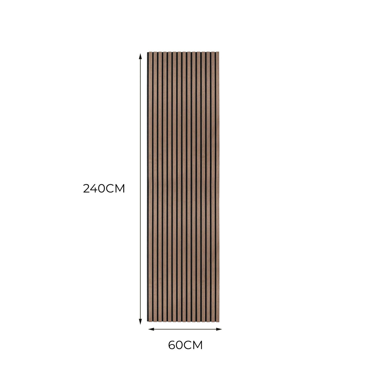 Acoustic Slat Wall Panels x 2 - Dark Walnut - Used - Acceptable