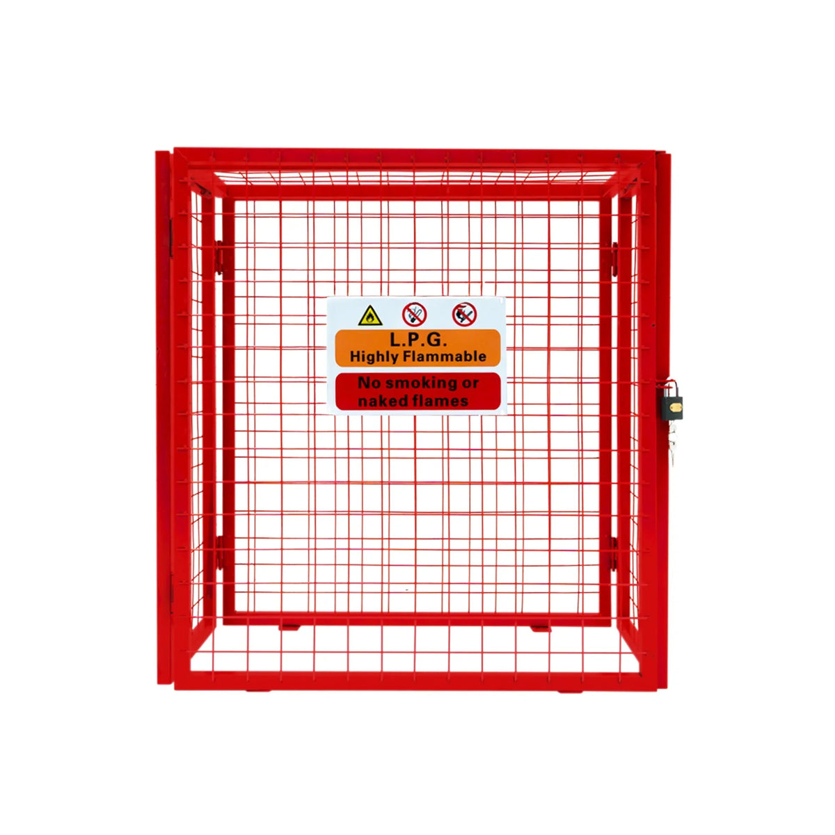 Red Gas Bottle Collapsible Mesh Cage - 90cm x 80cm x 43cm - Used - Acceptable