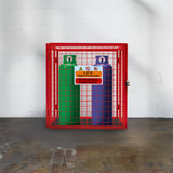 Red Gas Bottle Collapsible Mesh Cage - 90cm x 80cm x 43cm - Used - Acceptable