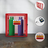 Red Gas Bottle Collapsible Mesh Cage - 90cm x 80cm x 43cm - Used - Acceptable