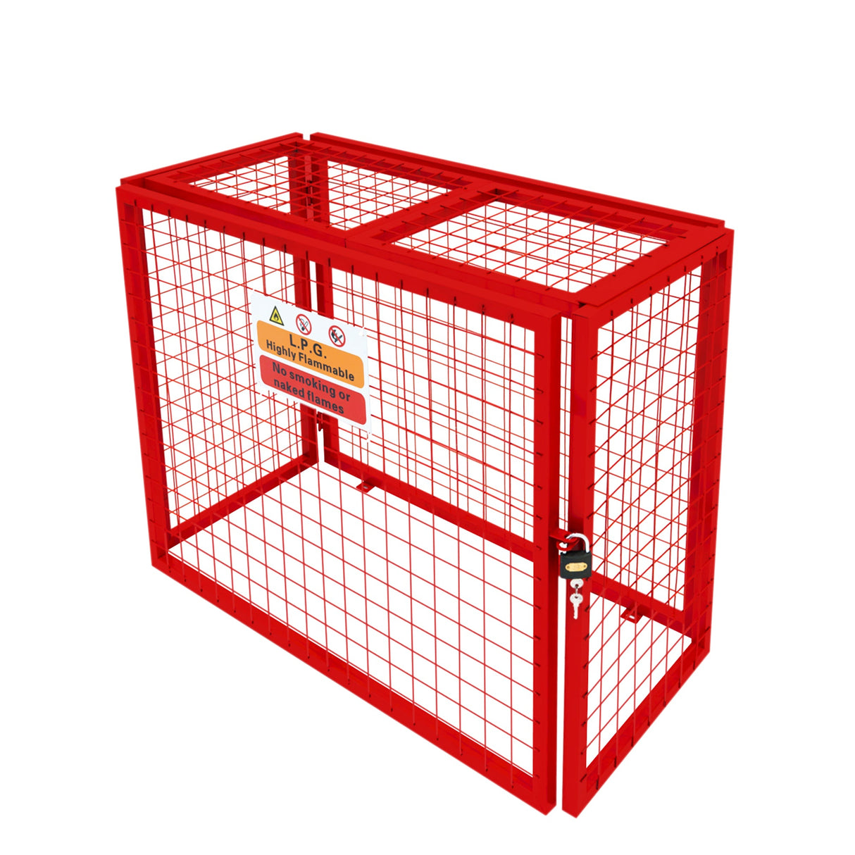 Red Gas Bottle Collapsible Mesh Cage - 92cm x 110cm x 50cm - Used - Good