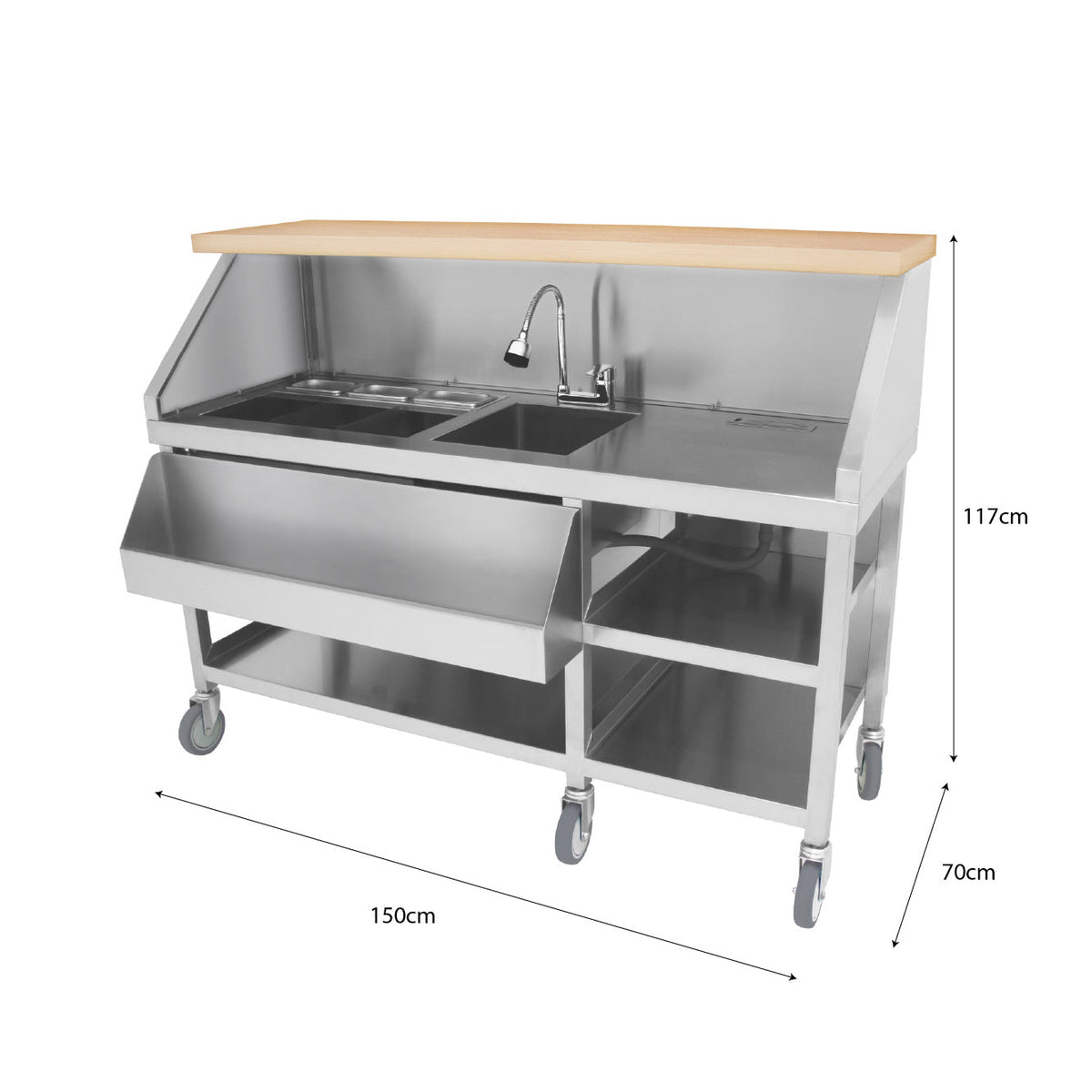 Mobile Cocktail Bar Station - Used - Acceptable