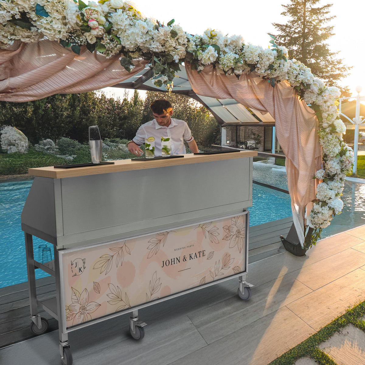 Mobile Cocktail Bar Station - Used - Acceptable