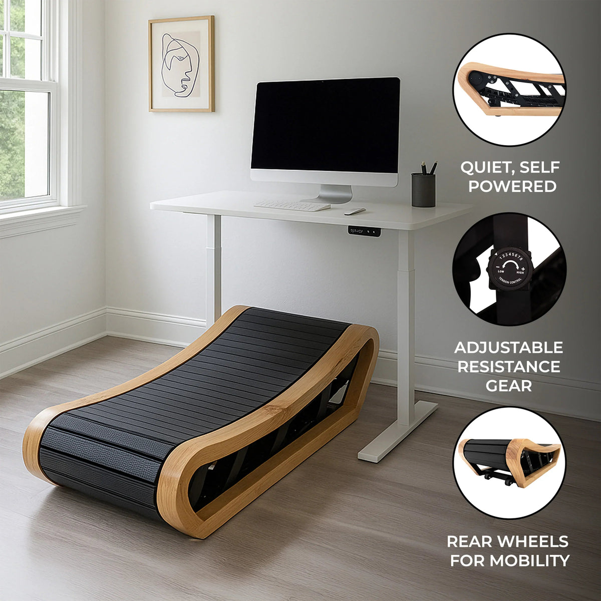 Curved Treadmill – Light Oak - Used - Acceptable