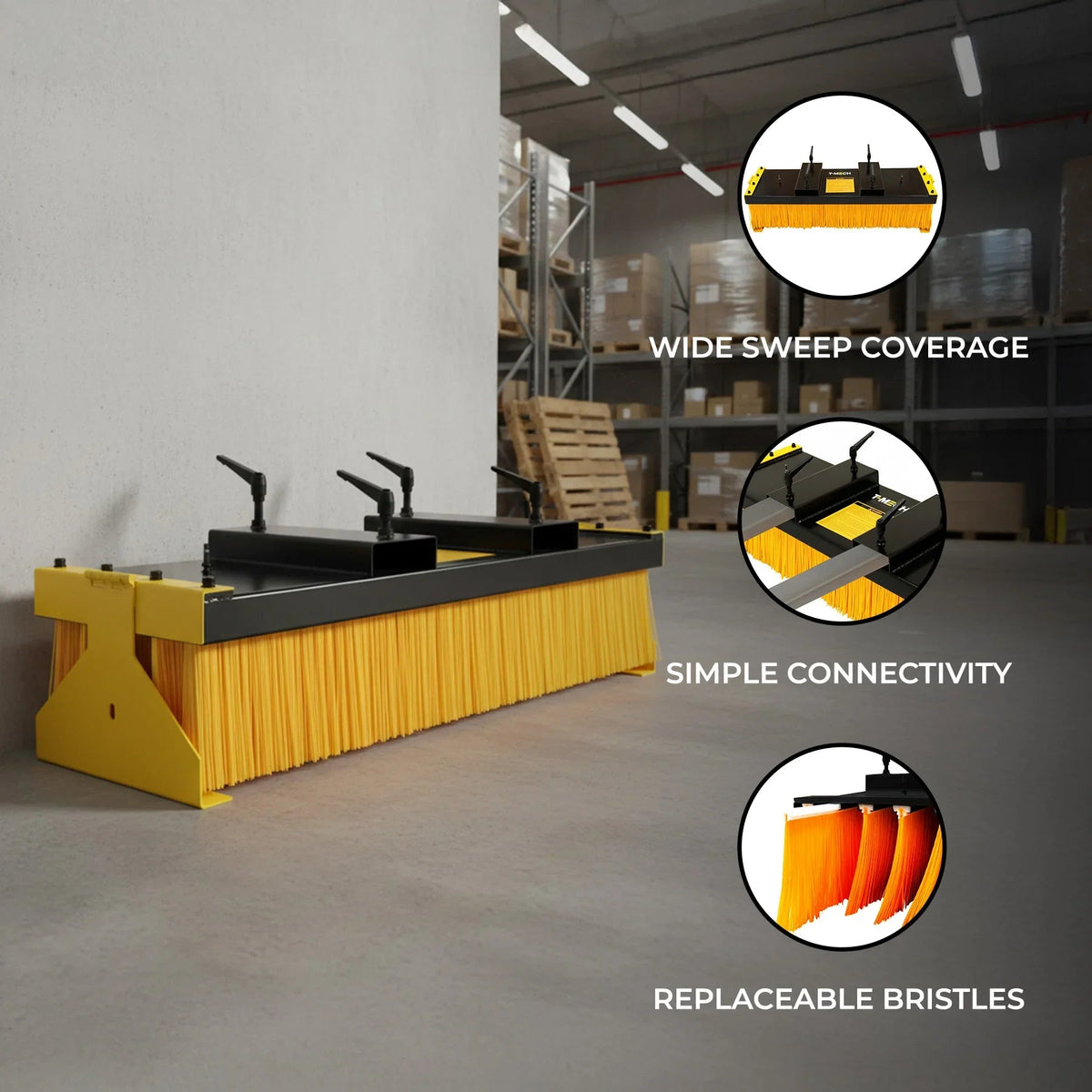 Forklift Sweeper Brush With Stands - Used - Acceptable