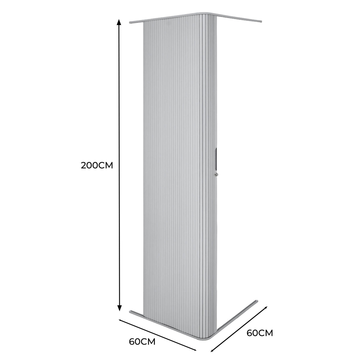 Tambour Shower Door – Silver - Like New