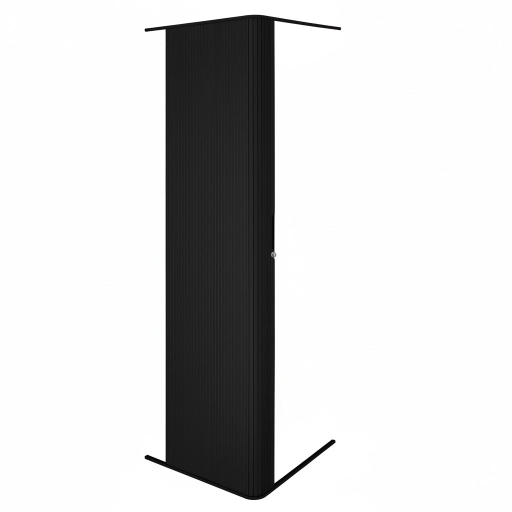 Tambour Shower Door – Black - Used - Acceptable