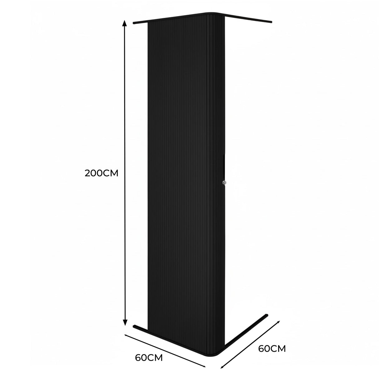 Tambour Shower Door – Black - Like New