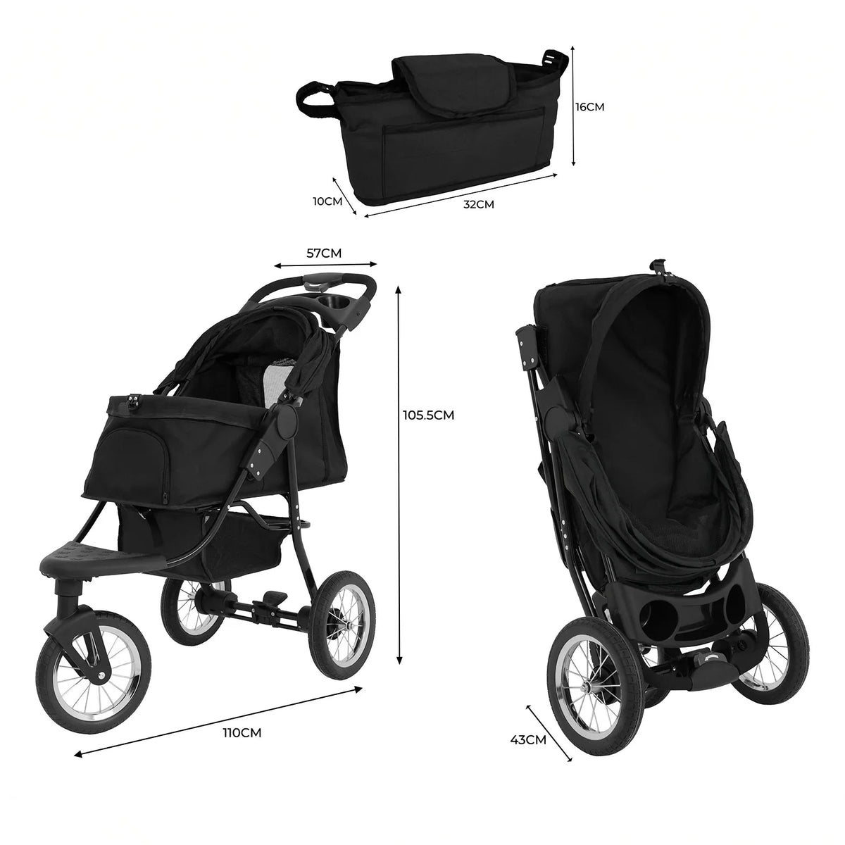 Pet Jogger - Black - Like New