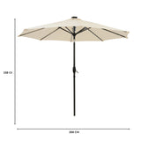 LED Tilt Parasol 2.7m – Cream - Used - Good
