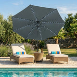 LED Tilt Parasol 2.7m – Grey - Like New