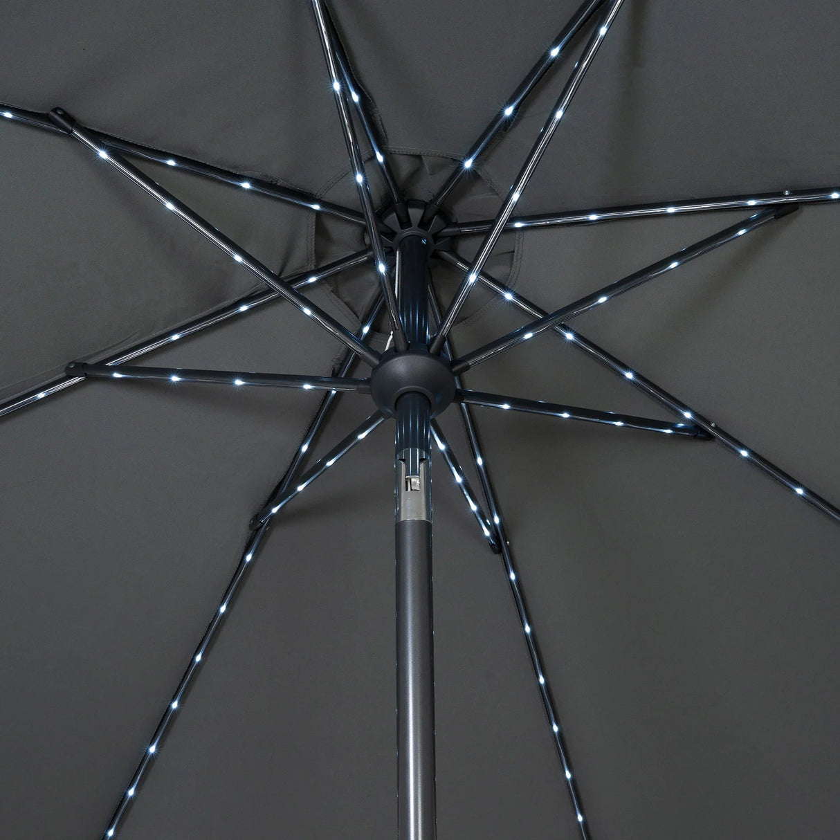 LED Tilt Parasol 2.7m – Grey - Like New