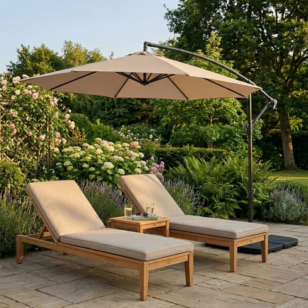 Cantilever Parasol 3m – Beige - Like New