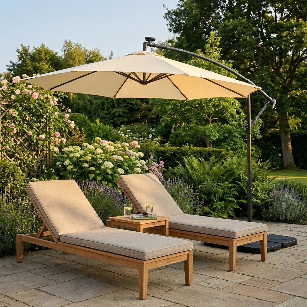 Cantilever Parasol 3m – Cream - Used - Good
