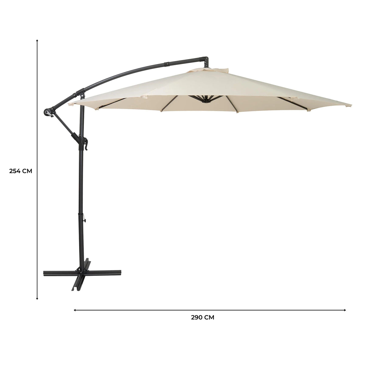 Cantilever Parasol 3m – Cream - Used - Acceptable