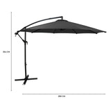 Cantilever Parasol 3m – Grey - Like New