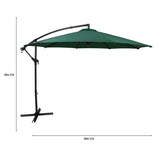 Cantilever Parasol 3m – Green - Like New
