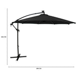 LED Cantilever Parasol 3m – Black - Like New