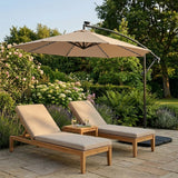 LED Cantilever Parasol 3m – Beige - Like New