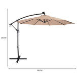 LED Cantilever Parasol 3m – Beige - Like New