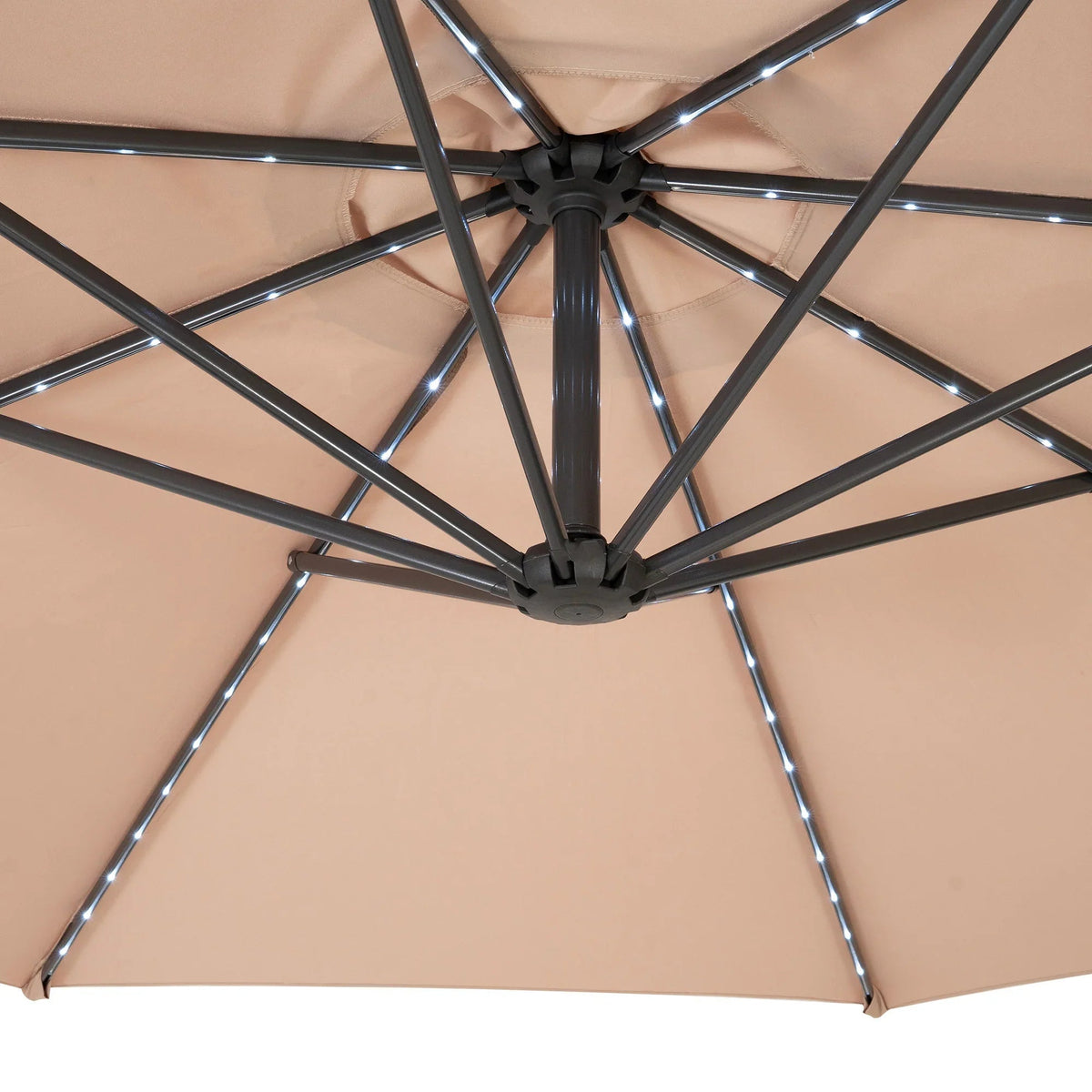 LED Cantilever Parasol 3m – Beige - Used - Acceptable
