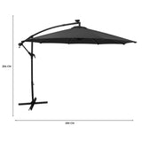 LED Cantilever Parasol 3m – Grey - Like New