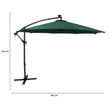 LED Cantilever Parasol 3m – Green - Used - Acceptable
