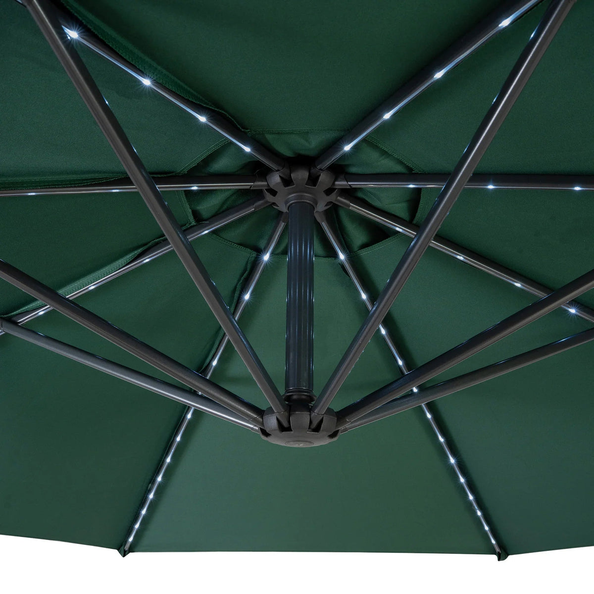 LED Cantilever Parasol 3m – Green - Like New