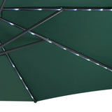 LED Cantilever Parasol 3m – Green - Like New