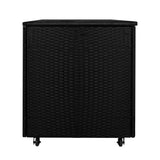 Rattan Cushion Storage Box 700L - Black - Like New