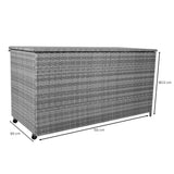 Rattan Cushion Storage Box 700L - Grey - Used - Good