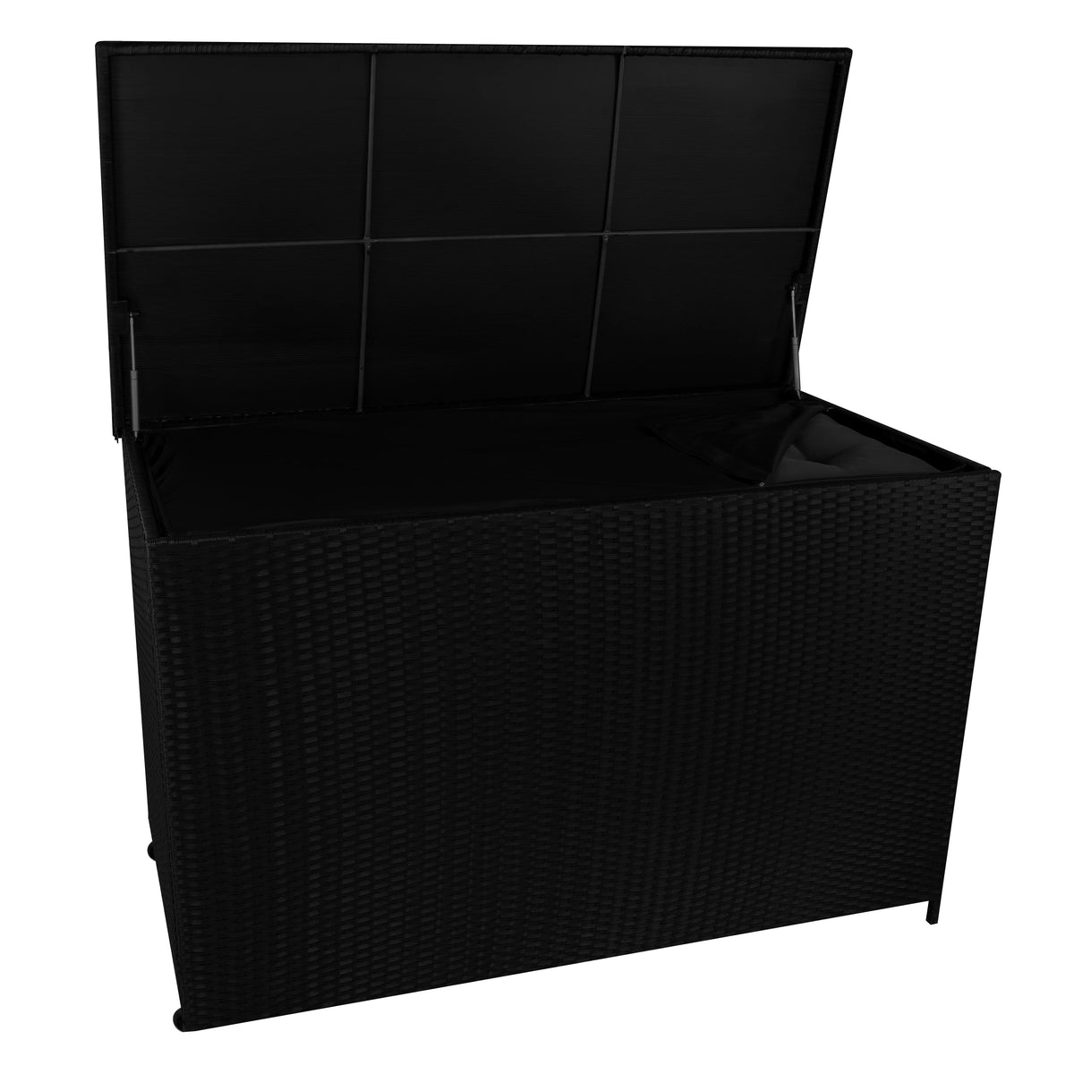 Rattan Cushion Storage Box 996L - Black - Like New