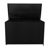 Rattan Cushion Storage Box 996L - Black - Like New