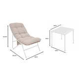 3 Piece Bistro Set - Cream - Used - Very Good