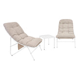 3 Piece Bistro Set - Cream - Like New
