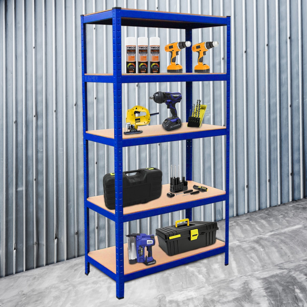 T-RAX Blue Racking Unit 90cm x 45cm x 182.5cm - Used - Good
