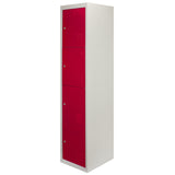 3 x Metal Storage Lockers - Four Doors, Red - Used - Good