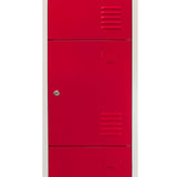 3 x Metal Storage Lockers - Four Doors, Red - Used - Very Good