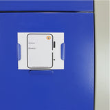 Metal Storage Lockers - Six Doors, Flatpacked, Blue - Like New