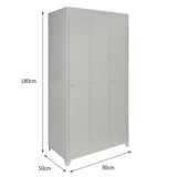 Metal Storage Lockers - Three Doors, Grey - Used - Good
