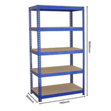 2 x T-RAX Blue Metal Racking Units 75cm x 150cm x 30cm - Used - Good
