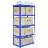 2 x T-RAX Blue Metal Racking Units 75cm x 150cm x 30cm - Used - Good