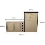 11sqm Black Van Lining & Glue With Camper Kitchen - Used - Good