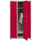 Metal Storage Lockers - Three Doors Wide, Red - Used - Very Good