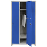 Metal Storage Lockers - Three Doors Wide, Blue - Used - Very Good