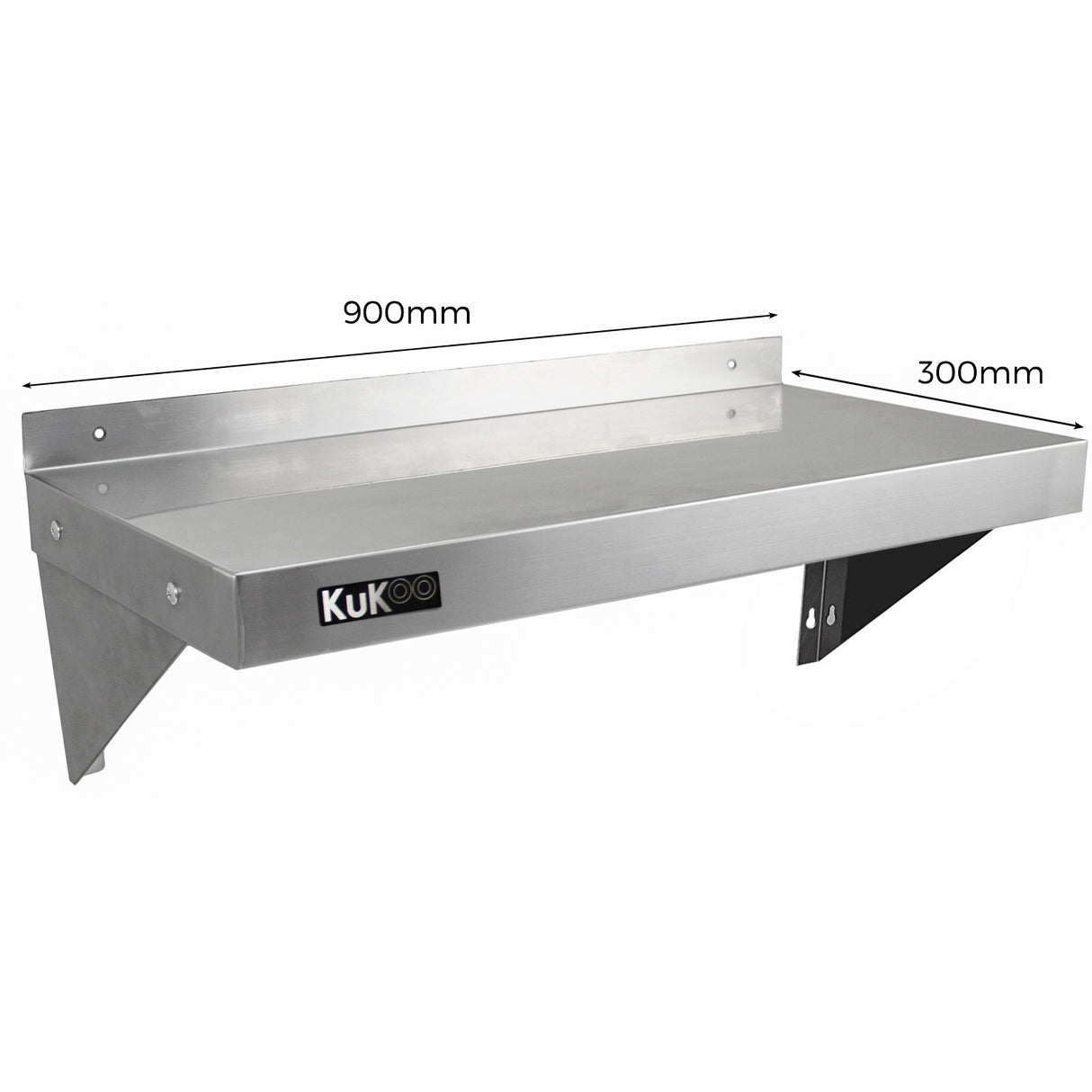 2 x KuKoo Stainless Steel Shelves 900mm x 300mm - Used - Good