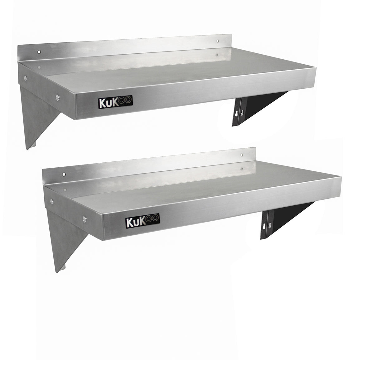 2 x KuKoo Stainless Steel Shelves 900mm x 300mm - Like New